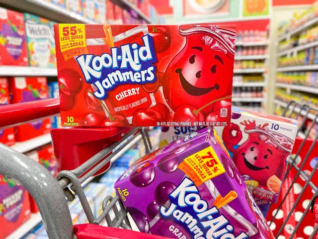 Assorted Kool-Aid Jammers 30-Count Pouches, Just $3.84 on Amazon card image