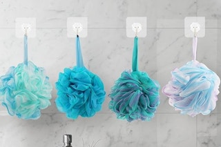 a loofah set on a wall