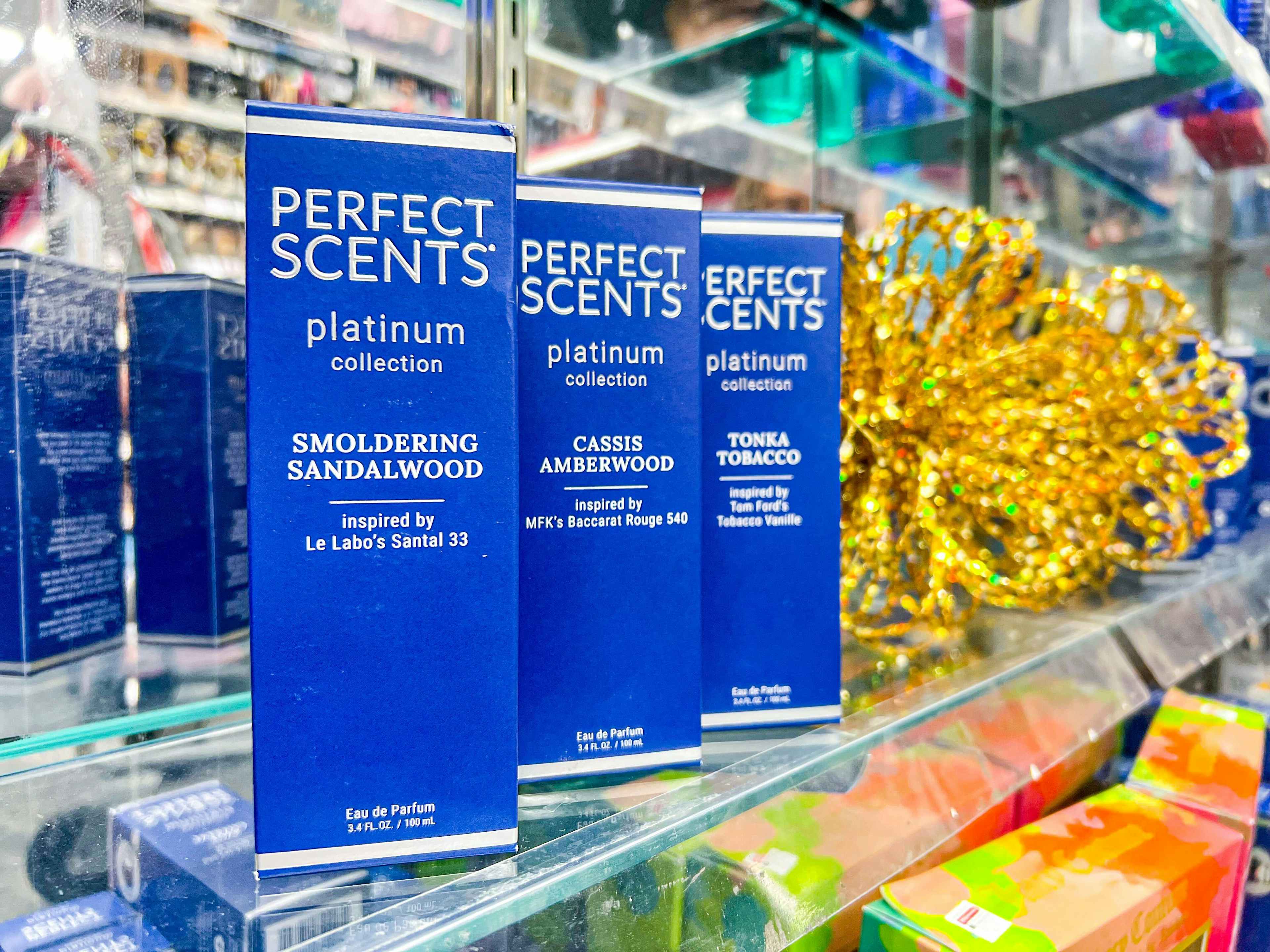 Perfect Scents products on a shelf in CVS 