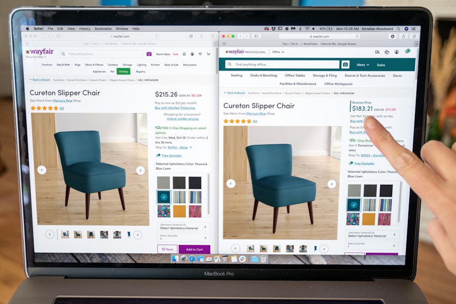 Wayfair Professional Price Comparison