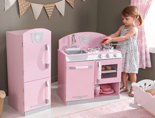 walmart kidkraft retro play kitchen refrigerator set 1693410604 1693410604