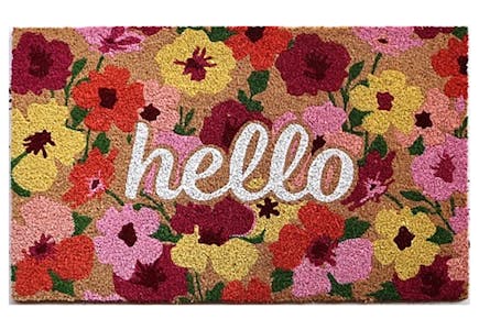 Mainstays Floral Coir Doormat