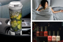 Ninja blender, cooling blanket, Orly Nail Lacquer Set