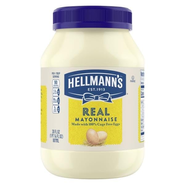 2 Hellmann's Real Mayonnaise Jars