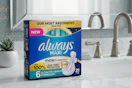 Always maxi pads on bathroom counter