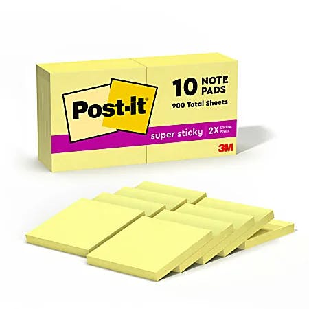 Post-it Super Sticky Notes 10-Pack