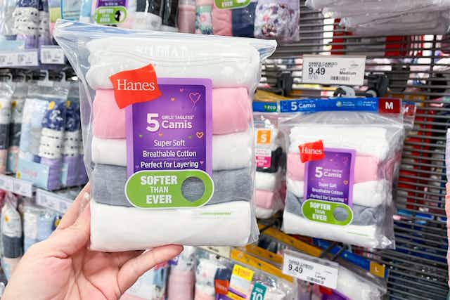 Hanes Kids' Cami 5-Pack, Only $7.21 at Target card image