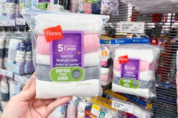 Hanes Kids' Camisole 5-Pack, Only $5.08 at Target (Reg. $9.49) card image