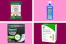 collage with depend, skinny pop, act, and onetouch products