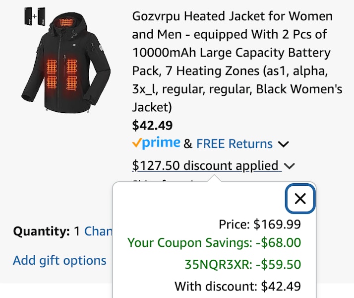 Heated Jacket cart