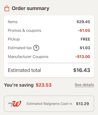 walgreens screenshot haul