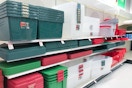 hefty holiday storage sitting on a target shelf