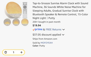alarm clock Amazon receipt