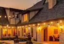 outdoor lights around the outside of a house