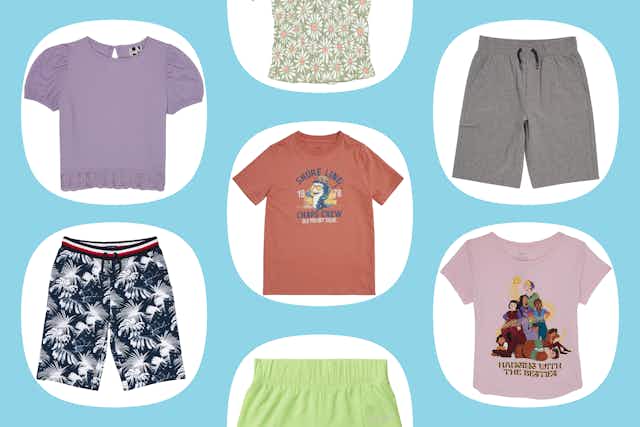 Kids’ Clothing Clearance: Score Shorts and Tees for $4 or Less at Walmart card image