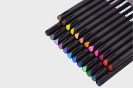 24 journal pens on a grey background