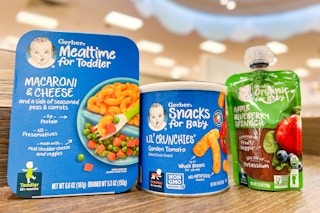 gerber baby food products sitting together