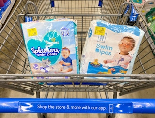 swim diapers on clearance in walmart cart