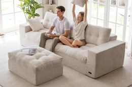 couple sitting on sofa