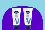 dollar general vaseline lotion on purple and blue background
