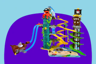 Stock image of the Adventure Force Pirate Garage Trackset