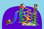 Stock image of the Adventure Force Pirate Garage Trackset