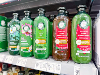 herbal essences shampoo bottles on walmart shelf