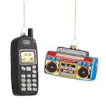 Radio And Phone Ornament Set