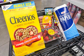 meijer groceries in shopping cart