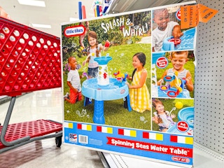 little tikes water table sitting on a target shelf
