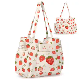 Watercolor Strawberry Tote Bag