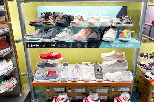 Hey Dude Shoes Warehouse Clearance — $30 for Adults and $25 for Kids card image