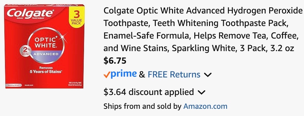 amazon-colgate-optic-white-cart