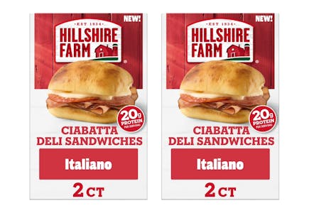 2 Hillshire Farm Sandwich Packs