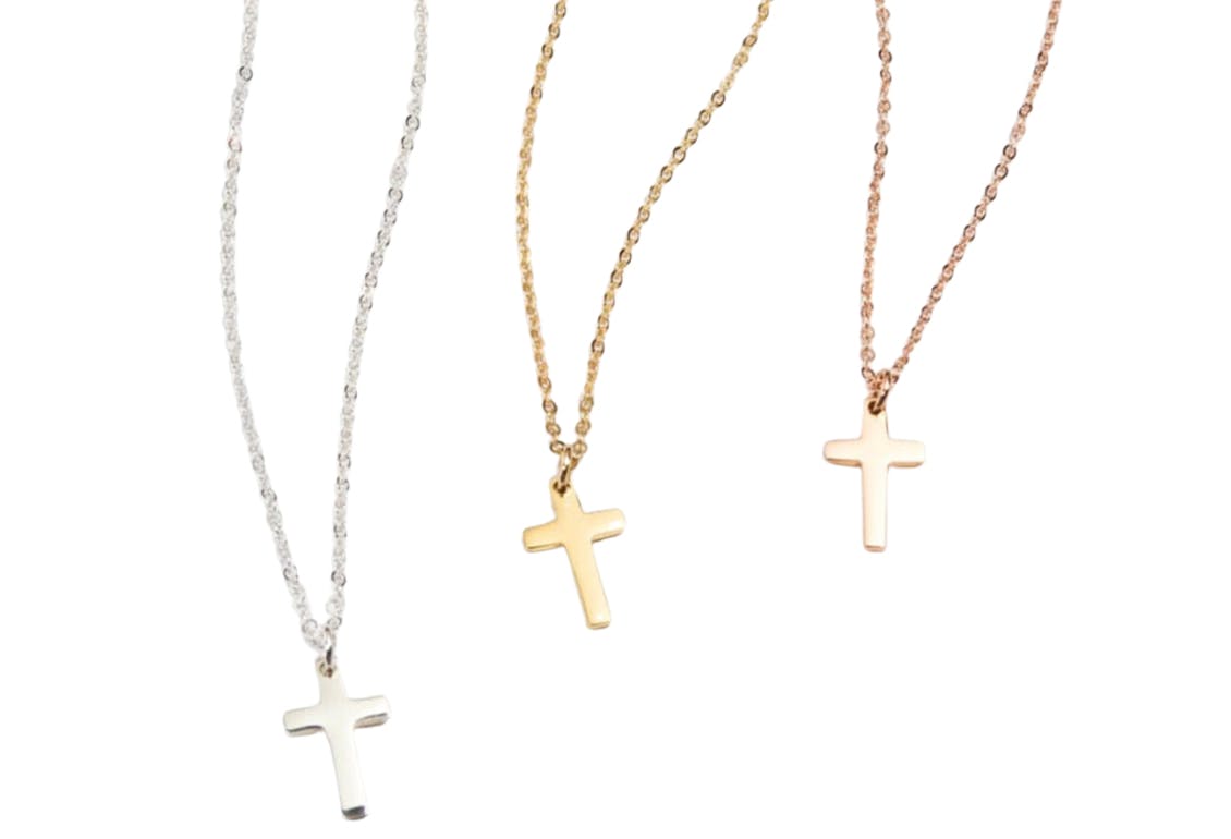 18K Gold-Plated Cross Necklace