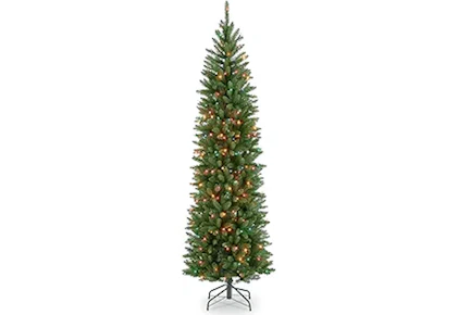 Pre-Lit Slim Christmas Tree