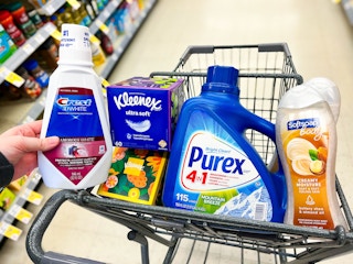 cvs shopping haul crest kleenex purex softsoap