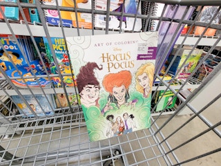 hocus pocus adult coloring book in a cart