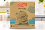 box of glad trash bags sitting on kitchen island