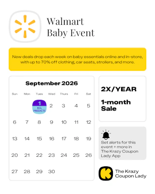 Walmart Baby Event September 2026 predicted start date