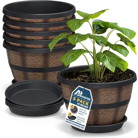Whiskey Barrel Planter 5-Pack