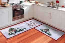 Christmas Kitchen Floor Mat 2-Pack, Only $5 on Amazon card image