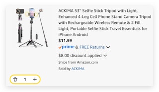 Selfie Stick Tripod with Light