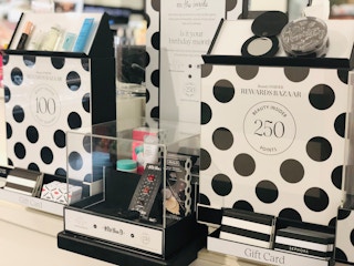 Sephora VIB points and products stand.