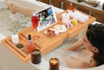  Foldable Bathtub Tray Caddy