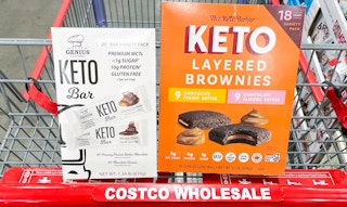 keto chocolate treats in a cart at costco