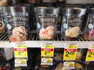 Albertsons Tom Thumb Safeway Ice Cream with sales tag