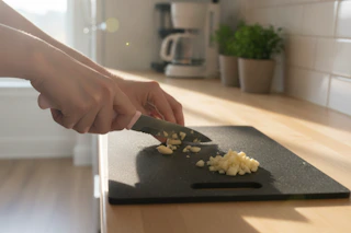 a small cutting board on a counter