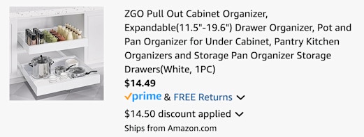 cart organizer