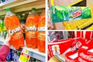 dollar general crush, mountain dew, coca-cola 3-photo collage